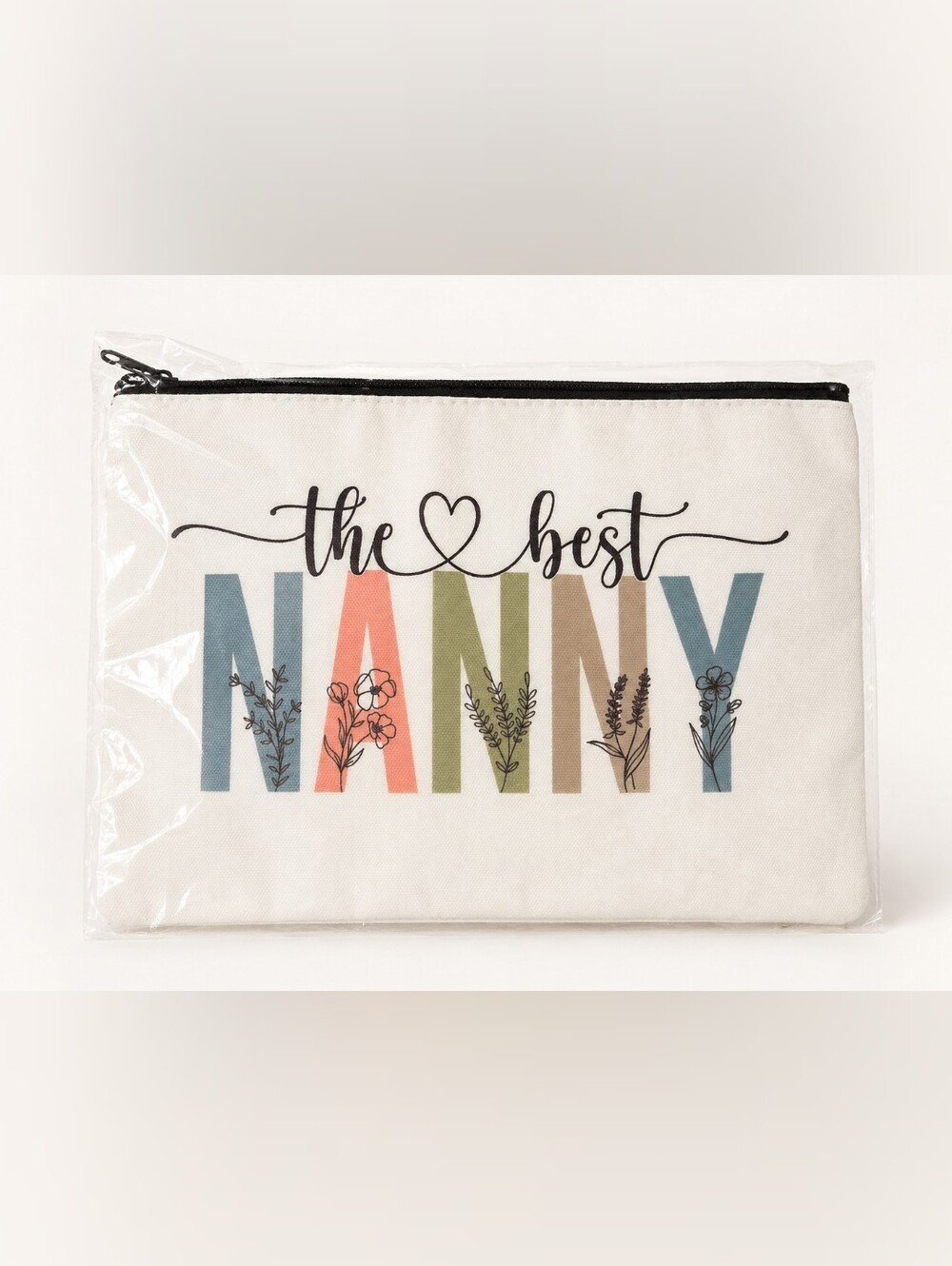 The Best Nanny Floral Makeup Cosmetic Bag NWT
